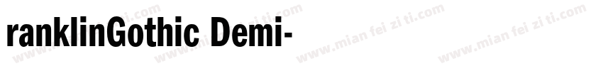 ranklinGothic Demi字体转换
